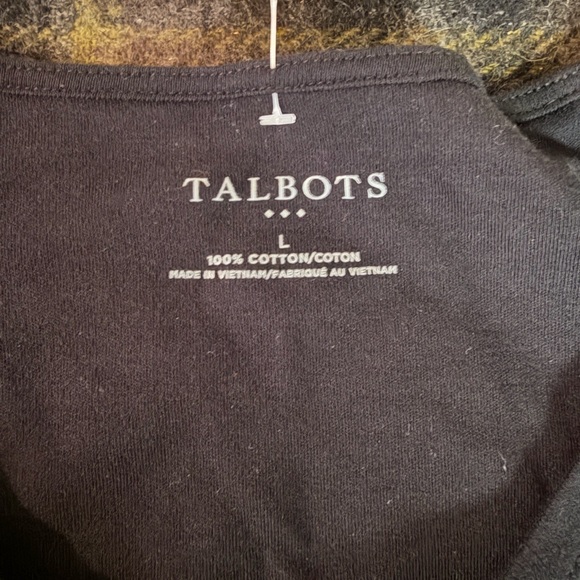 4/$15 Talbots Black Long Sleeve Top - Picture 5 of 5